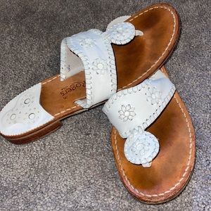 White jack Rogers sandals